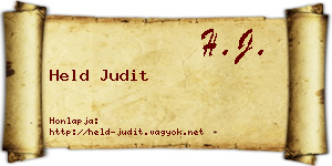 Held Judit névjegykártya