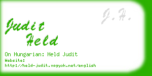 judit held business card